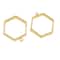 Gold Open Back Frame Hexagon Pendants, 2ct. by Bead Landing&#x2122;
